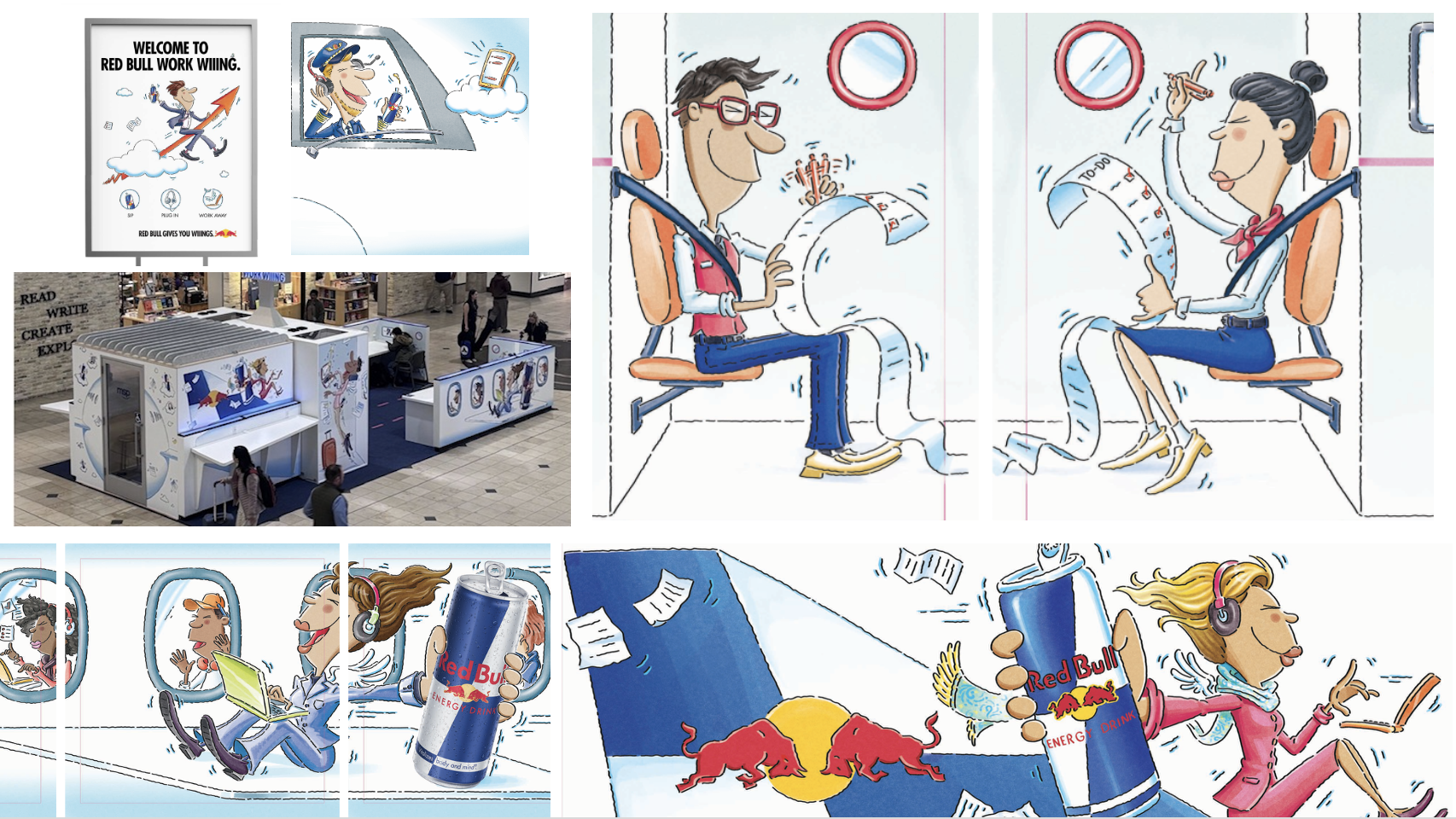Red Bull Work Wiiing — Airport experiential hub